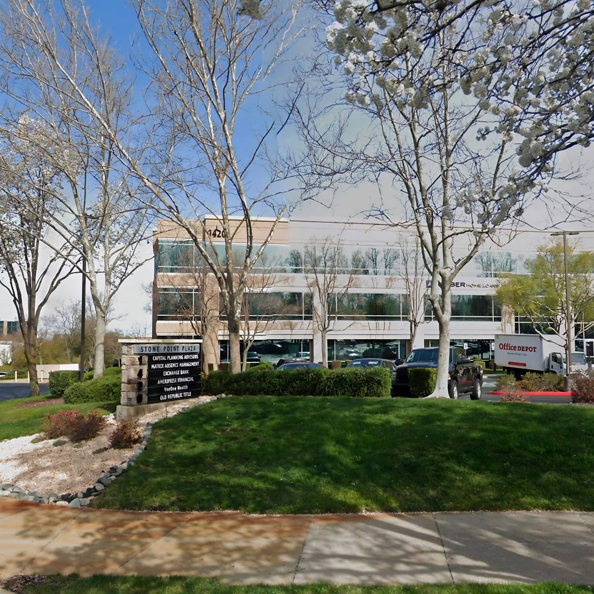 Company office exterior representing business roots, regional presence, long-term stability, and the physical growth of the organization